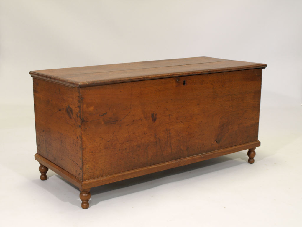 Appraisal: Blanket Chest Mid-Atlantic c walnut white pine secondary applied molded