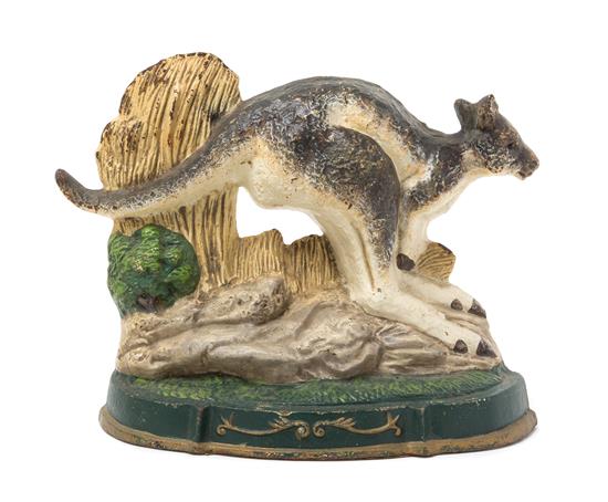 Appraisal: Sale Lot A Victorian Cast Iron Doorstop depicting a kangaroo