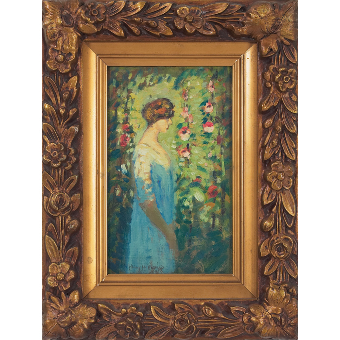 Appraisal: Whitney Myron Hubbard American - ''Woman in the Flower Garden