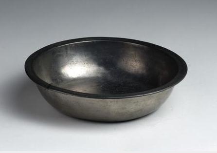 Appraisal: RARE PEWTER BASIN WILLIAM WILL PHILADELPHIA - Marked WW inside