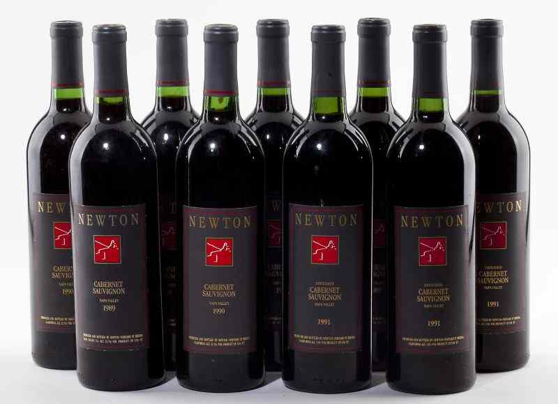 Appraisal: Newton total bottles -year vertical Vintage Napa Cab into neck