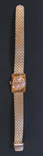 Appraisal: A LADY'S OMEGA WRISTWATCH STAMPED K the Art Deco style