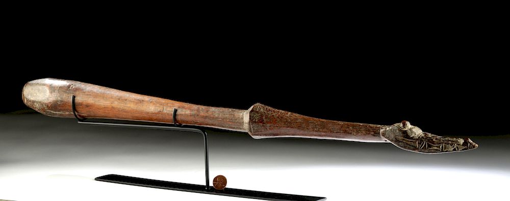 Appraisal: Early th C Papua New Guinea Wood Sago Pounder Oceania