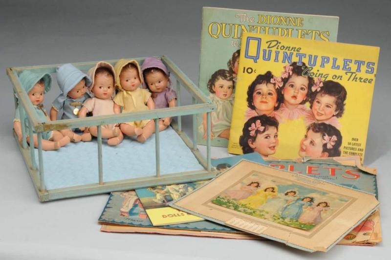 Appraisal: Set of Alexander Dionne Quintuplets Description American Ca Set of