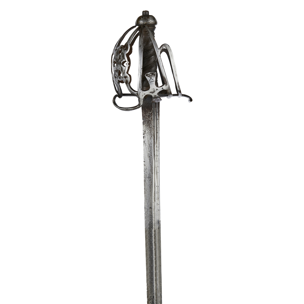 Appraisal: A SCOTTISH BASKET HILTED BACK SWORD CIRCA the hilt with