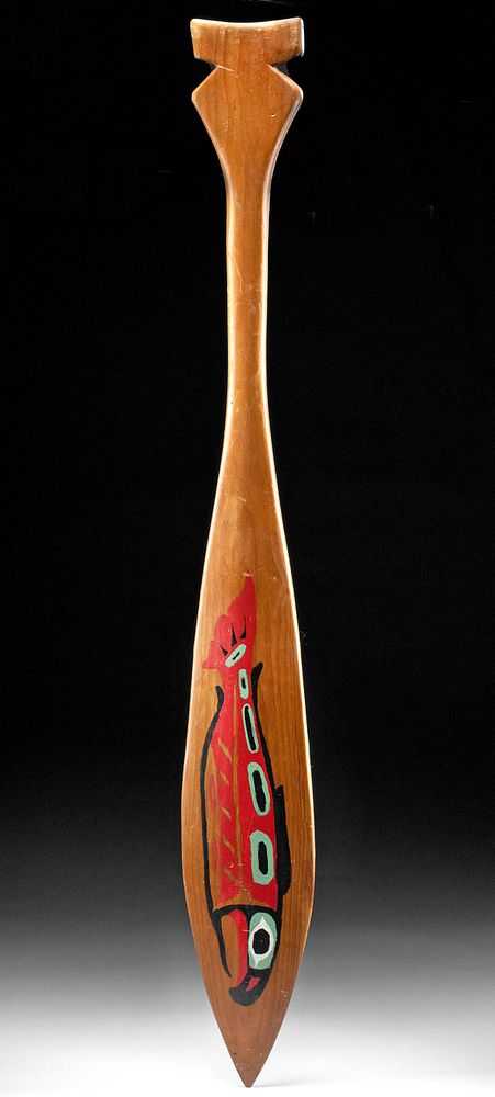 Appraisal: th C Haida Wooden Canoe Paddle - Timmy Sabon Native