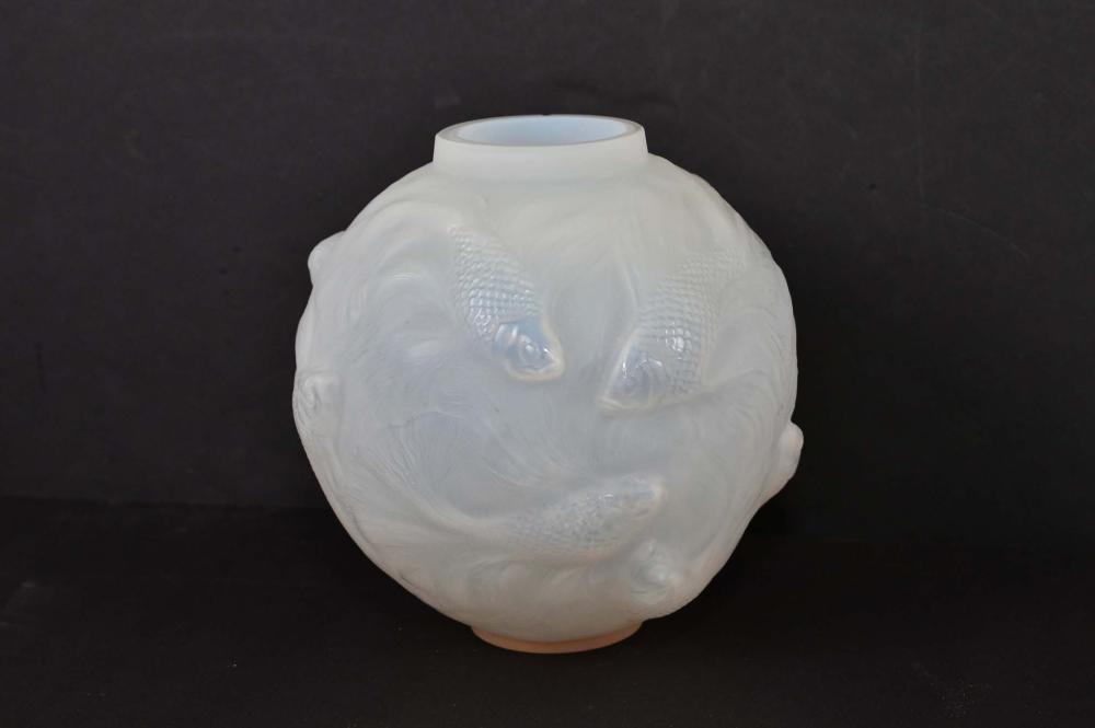 Appraisal: RENE LALIQUE OPALESCENT FORMOSA VASECirca Etched signature R Lalique The