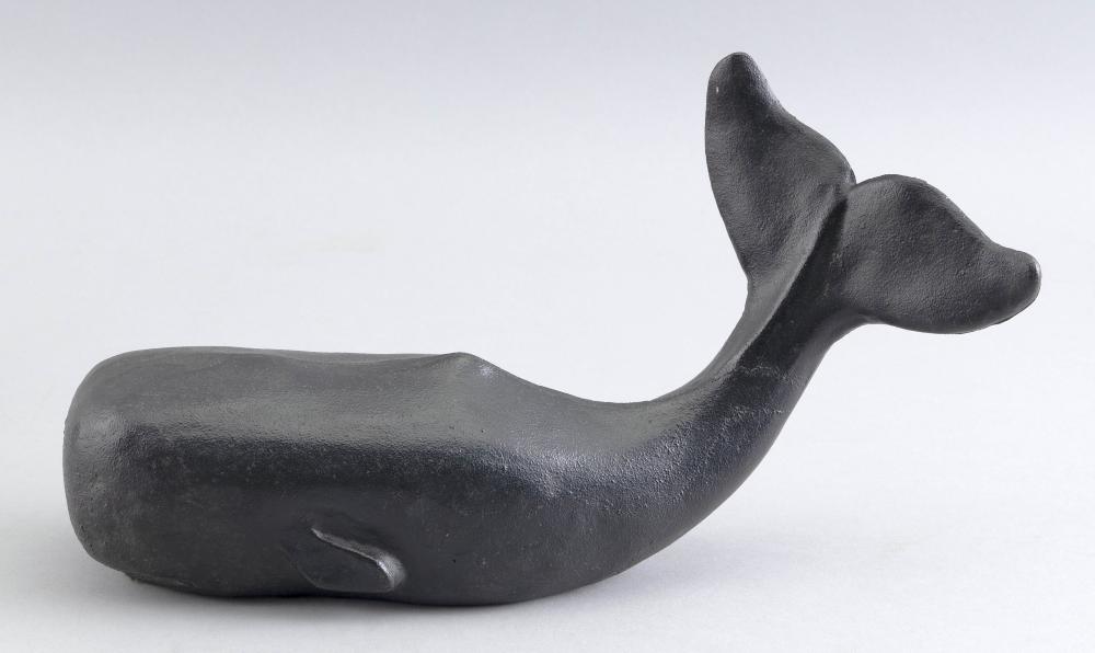 Appraisal: CAST IRON SPERM WHALE TH CENTURY HEIGHT LENGTH CAST IRON