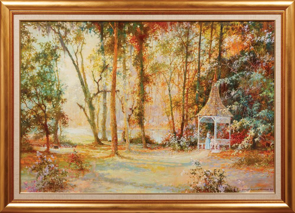 Appraisal: Robert Malcolm Rucker American Louisiana - Spring Landscape with Gazebo