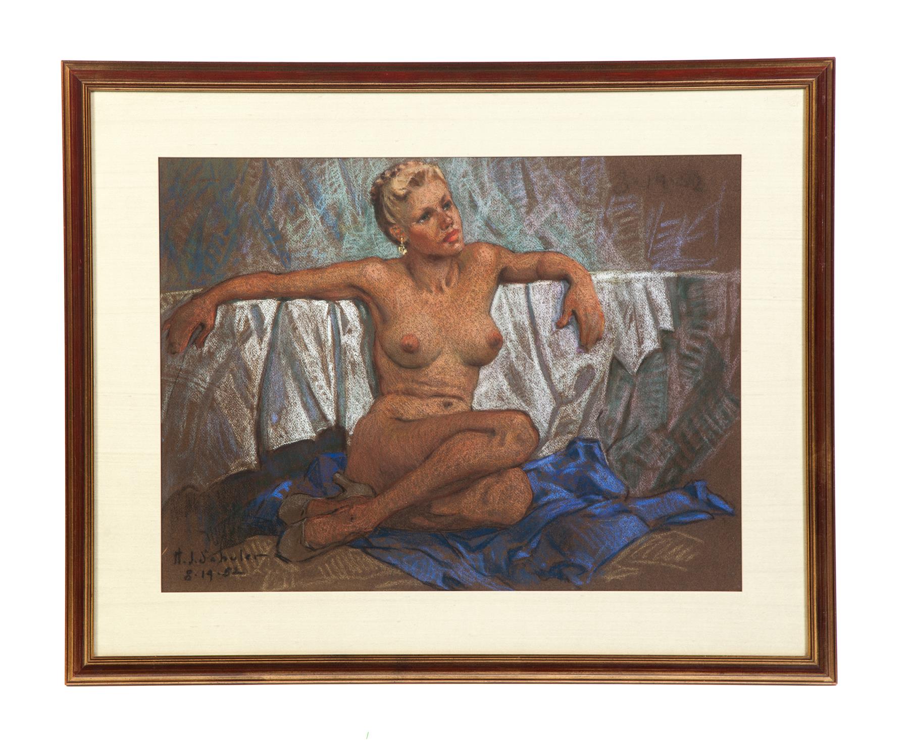 Appraisal: FEMALE NUDE SIGNED H J SCHULER TOLEDO OHIO DATED -