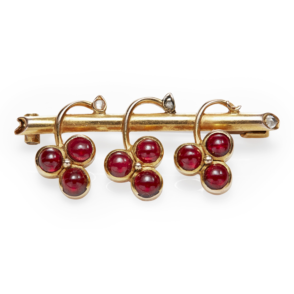 Appraisal: A late th century Russian multi gem set brooch with