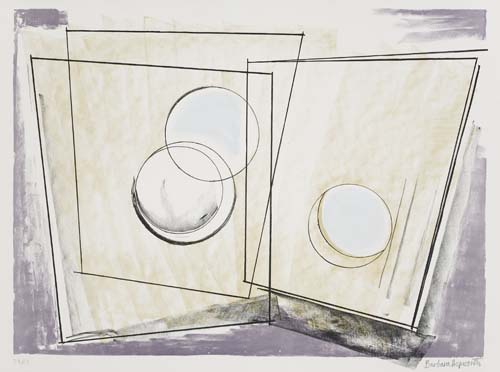 Appraisal: BARBARA HEPWORTH Untitled Color lithograph x mm x inches full