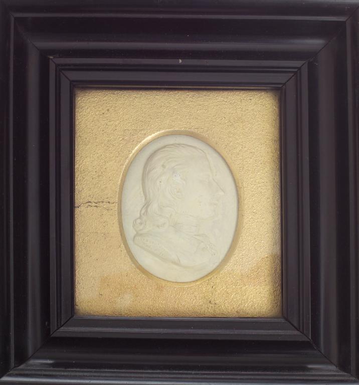 Appraisal: JAMES TASSIE - PLASTER OVAL PORTRAIT MEDALLION OF LORD GEORGE