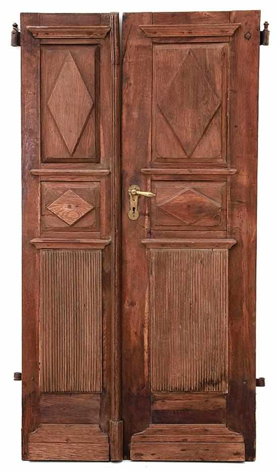 Appraisal: Pair of English carved oak doors late th early th