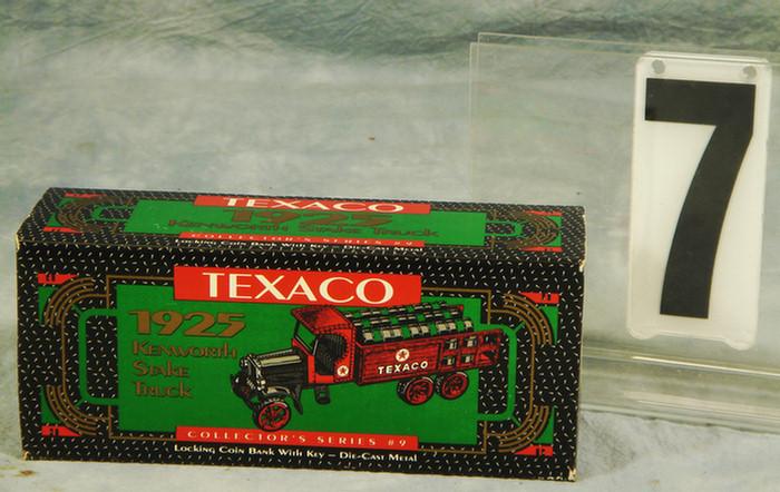 Appraisal: Ertl Texaco Kenworth Stake Truck Coin Bank Mint in original