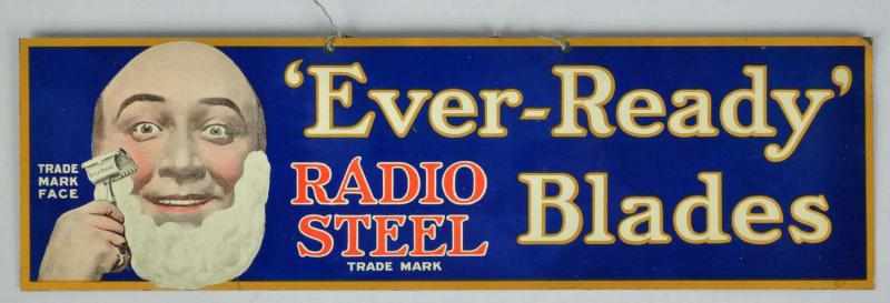 Appraisal: Small Tin Litho Ever-Ready Blades Sign Circa to Beautiful and