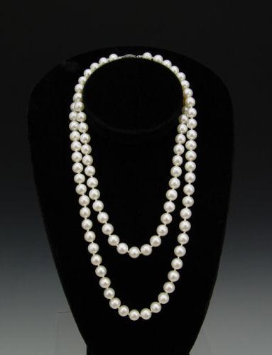 Appraisal: CULTURED PEARL STRAND NECKLACE '' long single strand of pearls