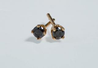 Appraisal: Pair of K Yellow Gold Stud Earrings each with a