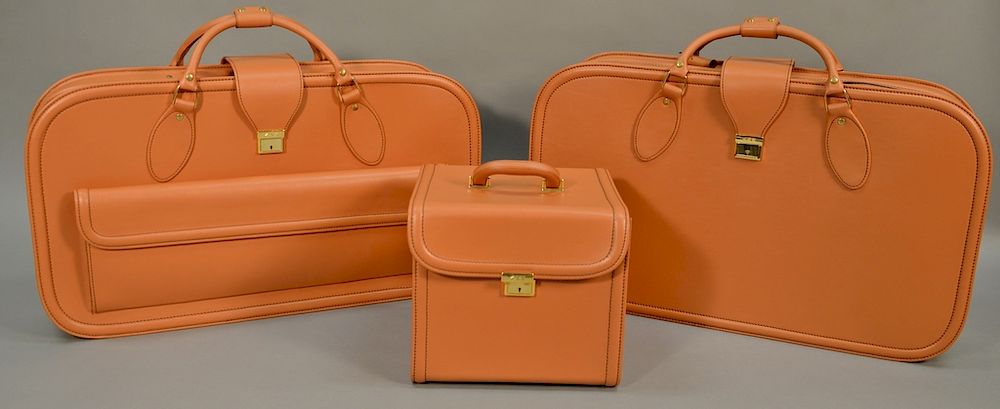 Appraisal: Schedoni Ferrari three piece luggage set to include Ferrari travel