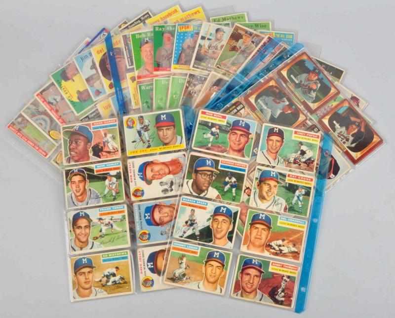 Appraisal: Group Lot of Milwaukee Braves Baseball Cards Description Includes Hank