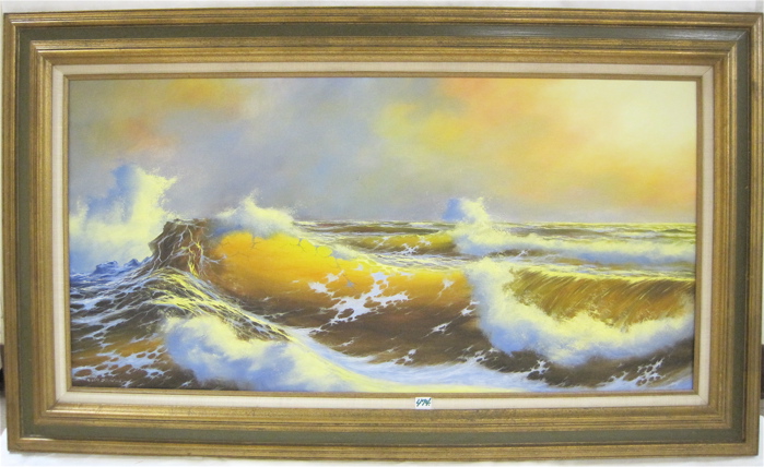 Appraisal: ROBERT SHERWOOD OIL ON CANVAS Oregon th century Seascape at