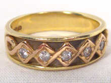 Appraisal: A hallmarked carat gold four stone diamond ring weight approx