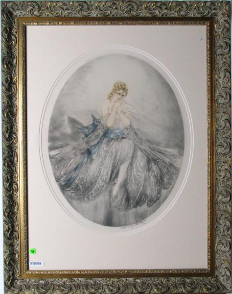 Appraisal: Louis Icart French - Framed etching and aquatint entitled 'Wounded