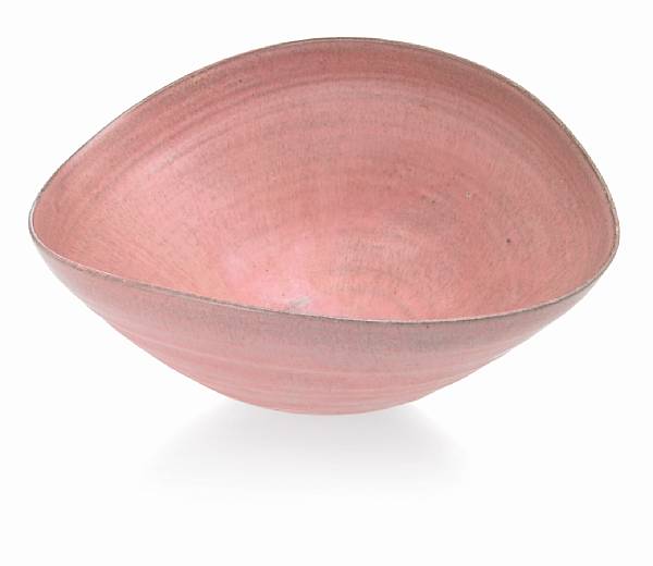 Appraisal: Beatrice Wood American - bowl pink glazed earthenware signed BEATO