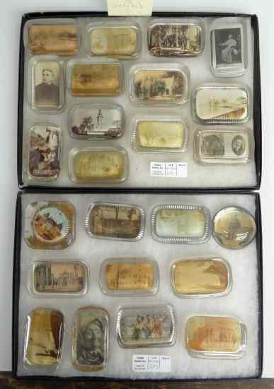 Appraisal: Lot th th c paperweights Mostly photo examples including Kingston