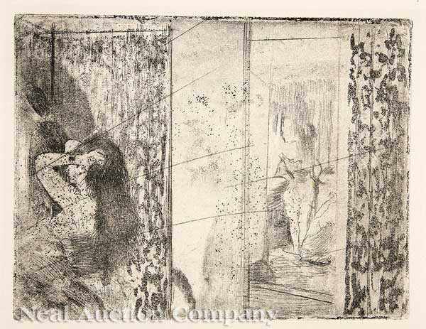 Appraisal: Edgar Degas French - Loges d'Actrices etching and aquatint final