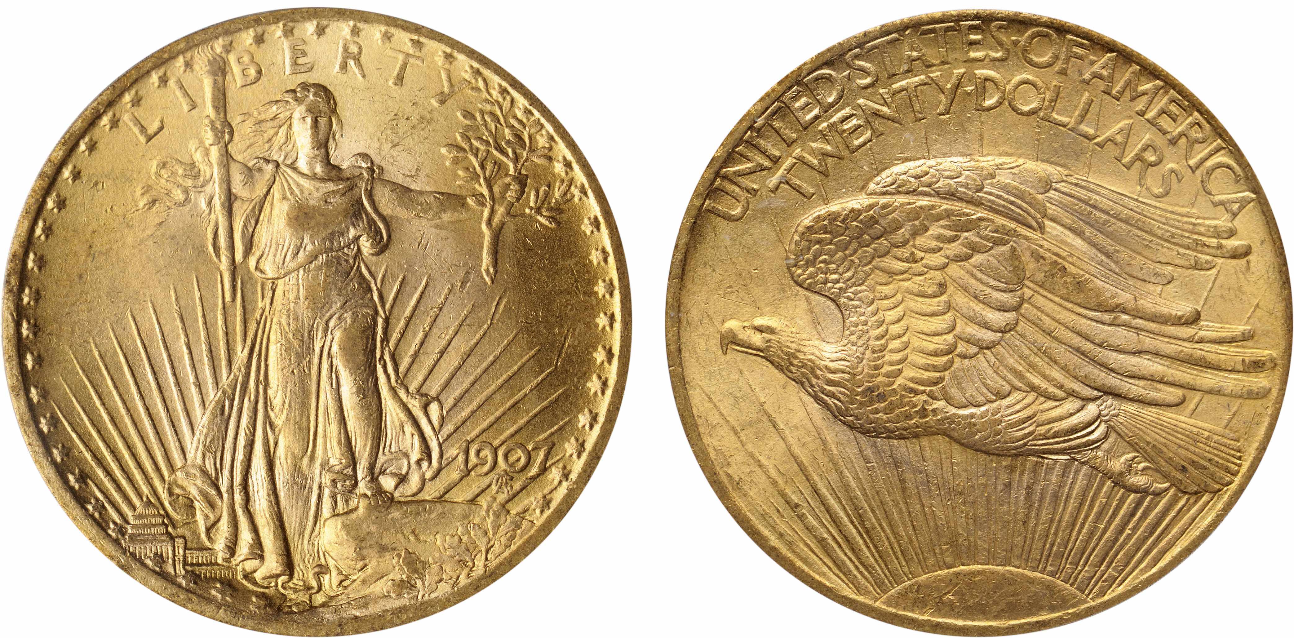 Appraisal: Saint-Gaudens Arabic Numerals MS PCGS Better preserved than typically encountered