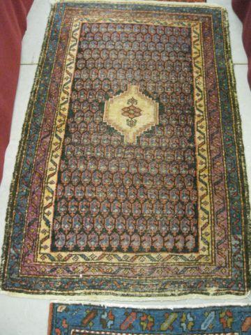 Appraisal: Hamadan Persian Handmade Rug semi-antique overall tadpole design ' x