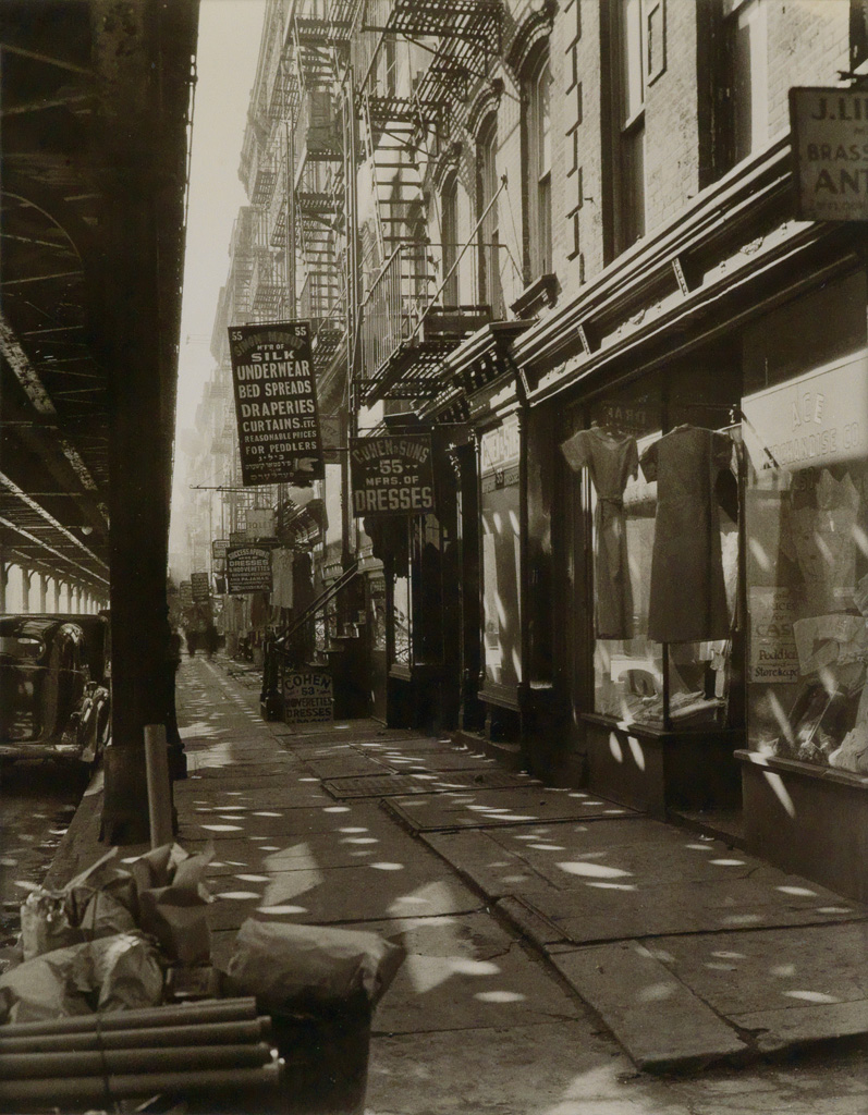 Appraisal: BERENICE ABBOTT - Allen Street - Silver contact print the