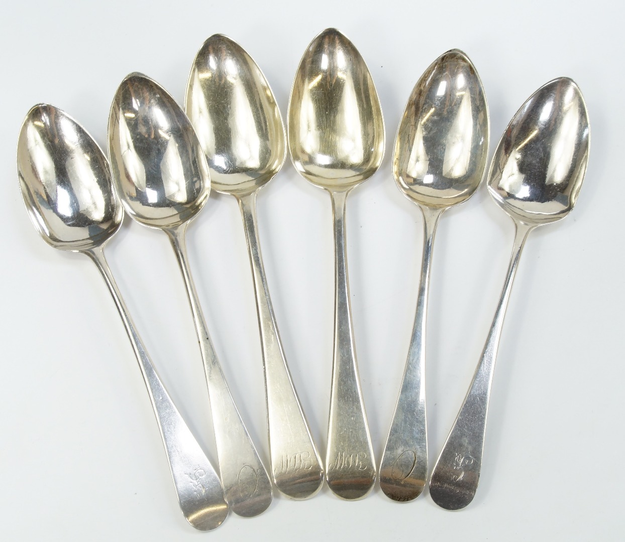 Appraisal: A pair of George III silver tablespoons decorated in the