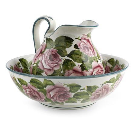 Appraisal: WEMYSS LARGE EWER BASIN EARLY TH CENTURY decorated with cabbage