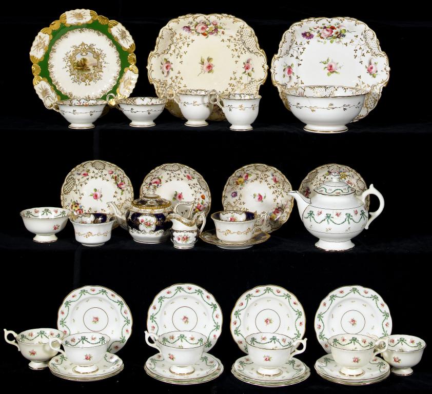 Appraisal: A COALPORT MATCHED TEA AND COFFEE SERVICE of two patterns