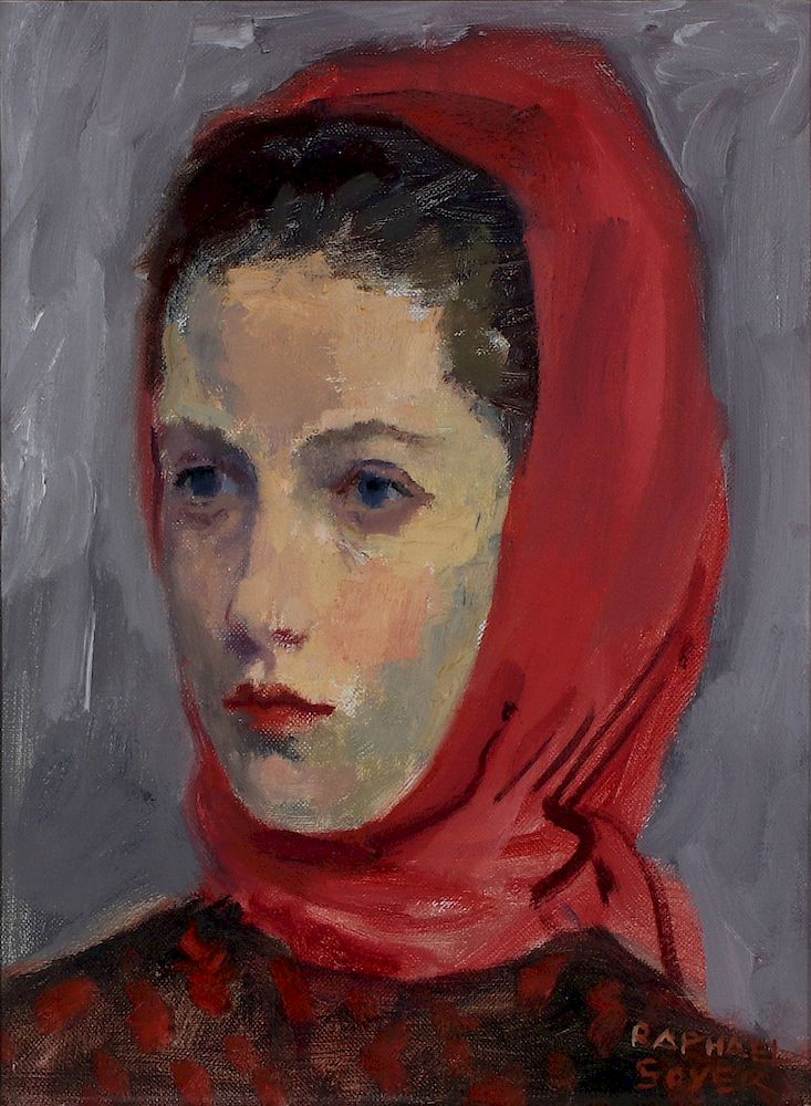 Appraisal: RAPHAEL SOYER - OIL ON CANVAS Raphael Soyer - Woman