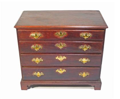 Appraisal: Chippendale mahogany four drawer chestpennsylvania late th century