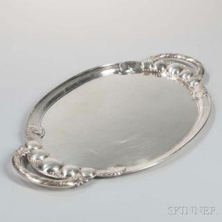 Appraisal: Georg Jensen Silver Tray Sterling silver Denmark - Oval form