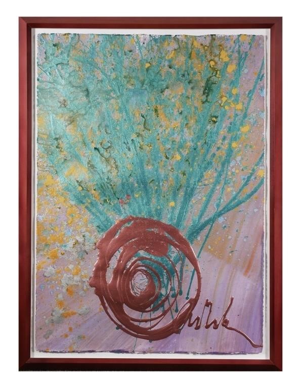 Appraisal: DALE CHIHULY ORIGINAL DRAWINGOriginal drawing painting titled IKEBANA by Dale