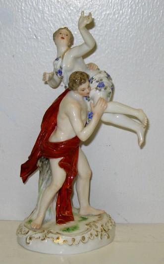 Appraisal: MEISSEN PORCELAIN RAPE OF SABINE GROUP Late th century Pommel