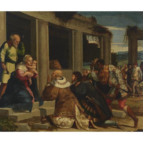 Appraisal: Attributed to Baldassare Peruzzi - THE ADORATION OF THE THREE