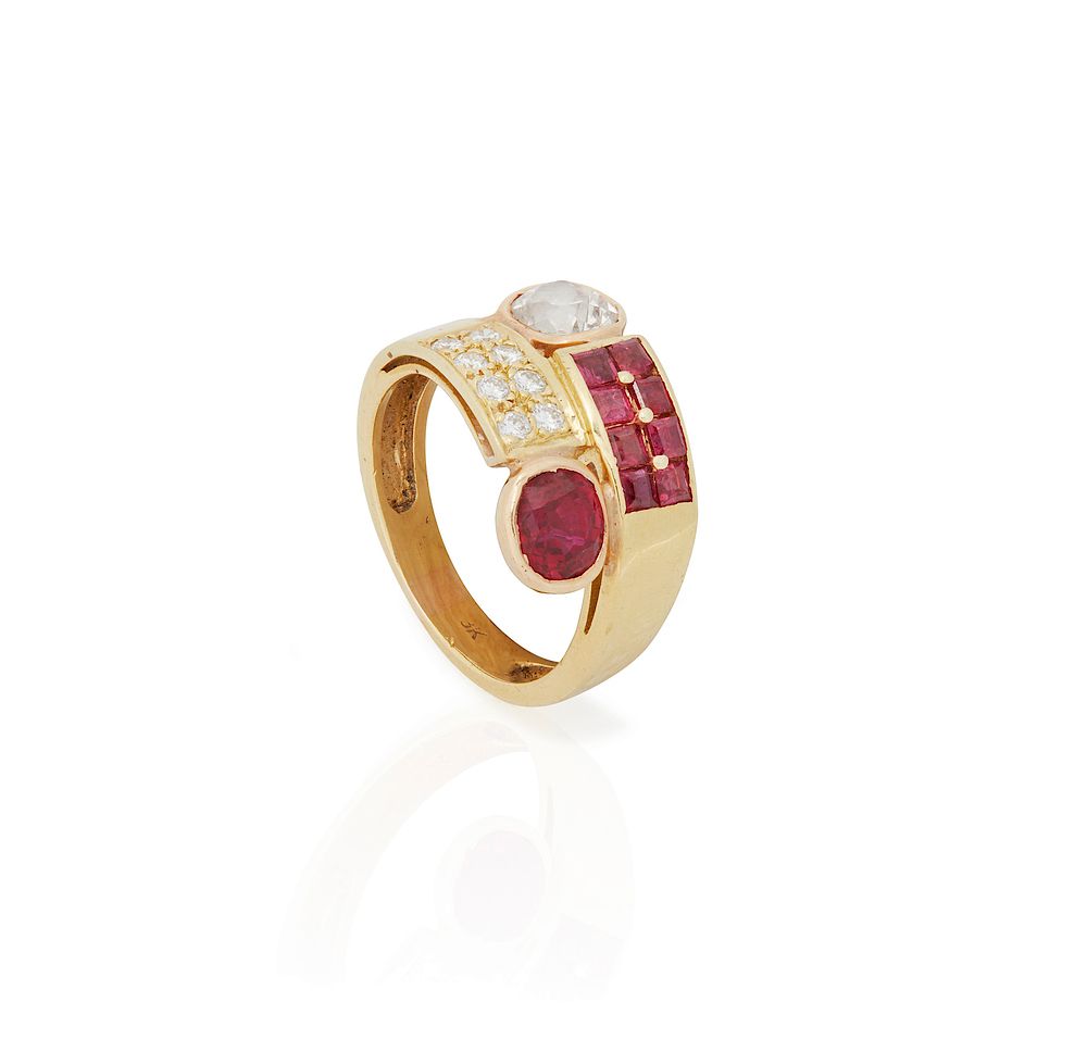 Appraisal: k Ruby and Diamond Ring k ruby and diamond ring