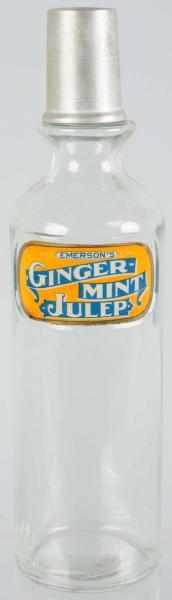 Appraisal: Ginger-Mint Julep Label under Glass Syrup Bottle Clean and bright