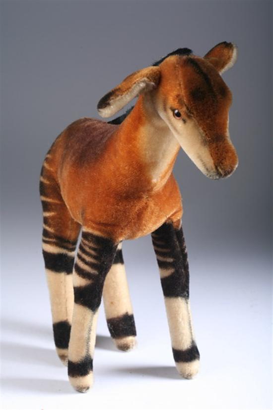 Appraisal: STEIFF MOHAIR OKAPI With button in ear - in PROVENANCE