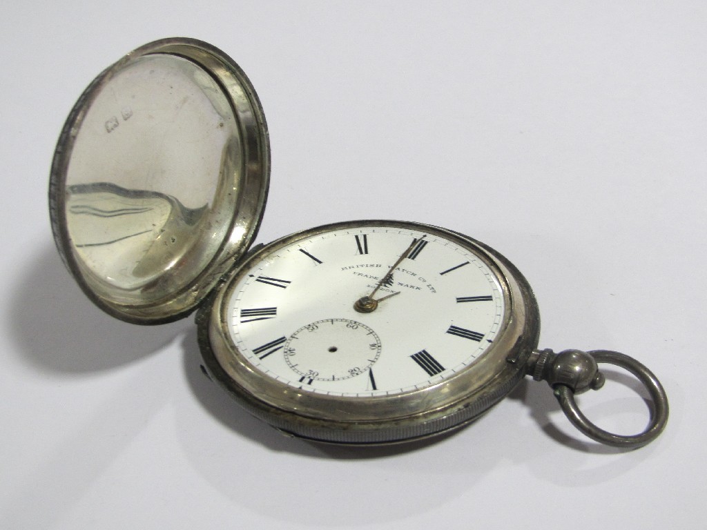 Appraisal: Large silver cased pocket watch by British Watch Co hallmarked