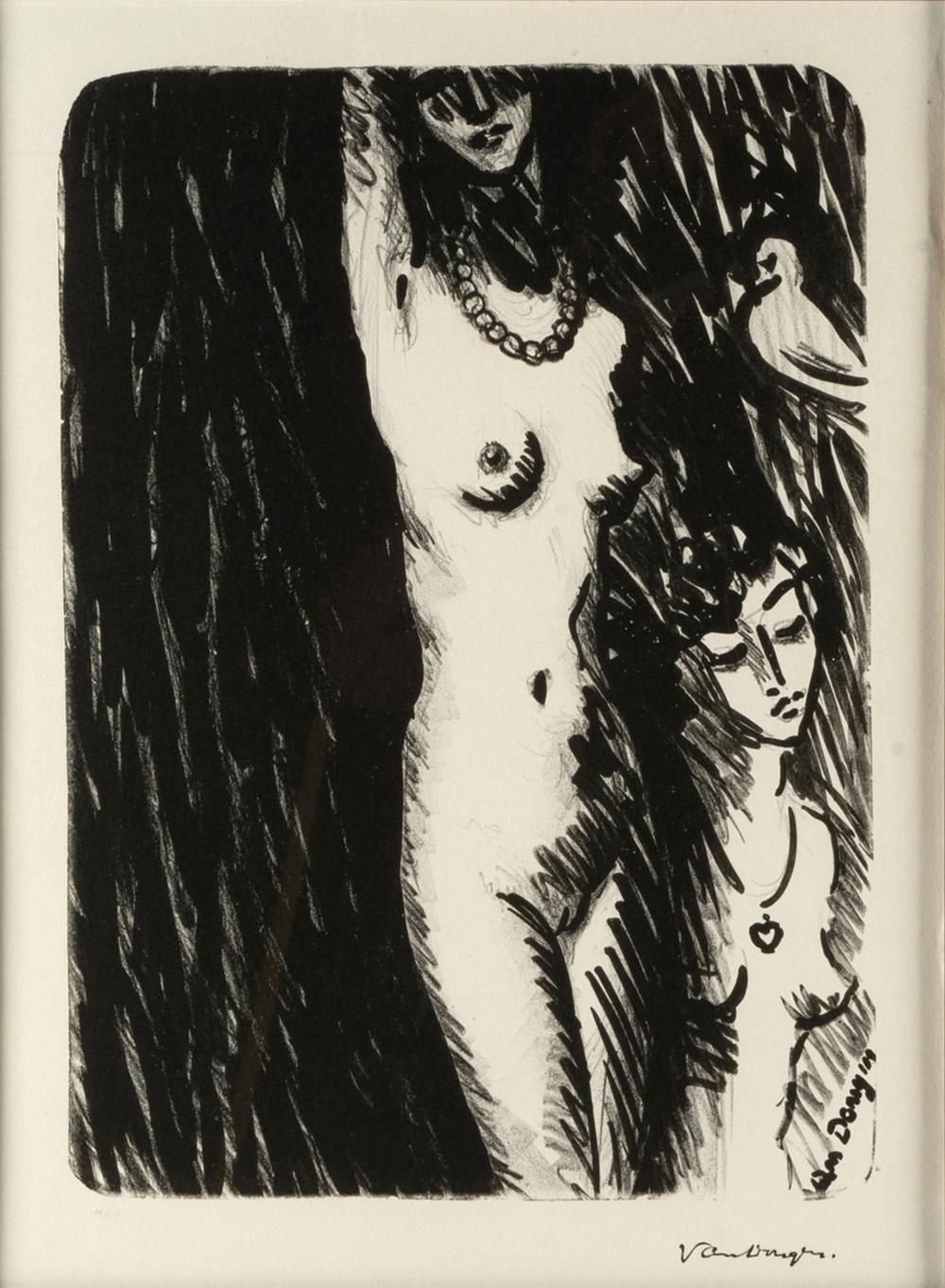 Appraisal: KEES VAN DONGEN - NUDE FIGURE - lithograph in black