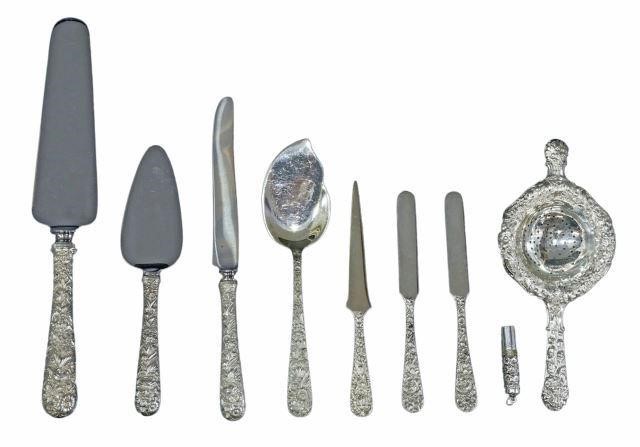 Appraisal: lot of American sterling silver serving flatware S Kirk Son