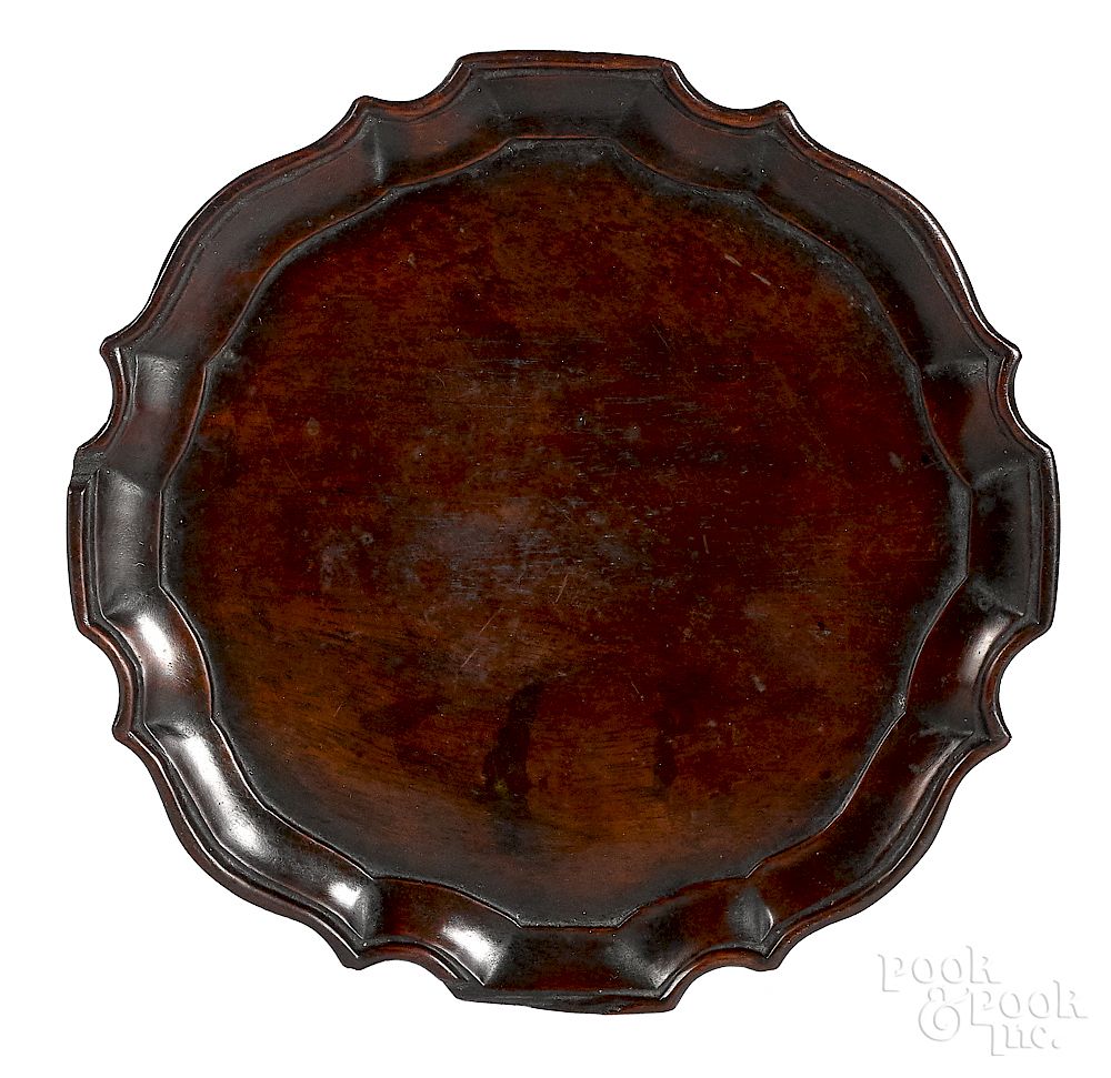 Appraisal: Chippendale mahogany pie crust waiter Chippendale mahogany pie crust waiter