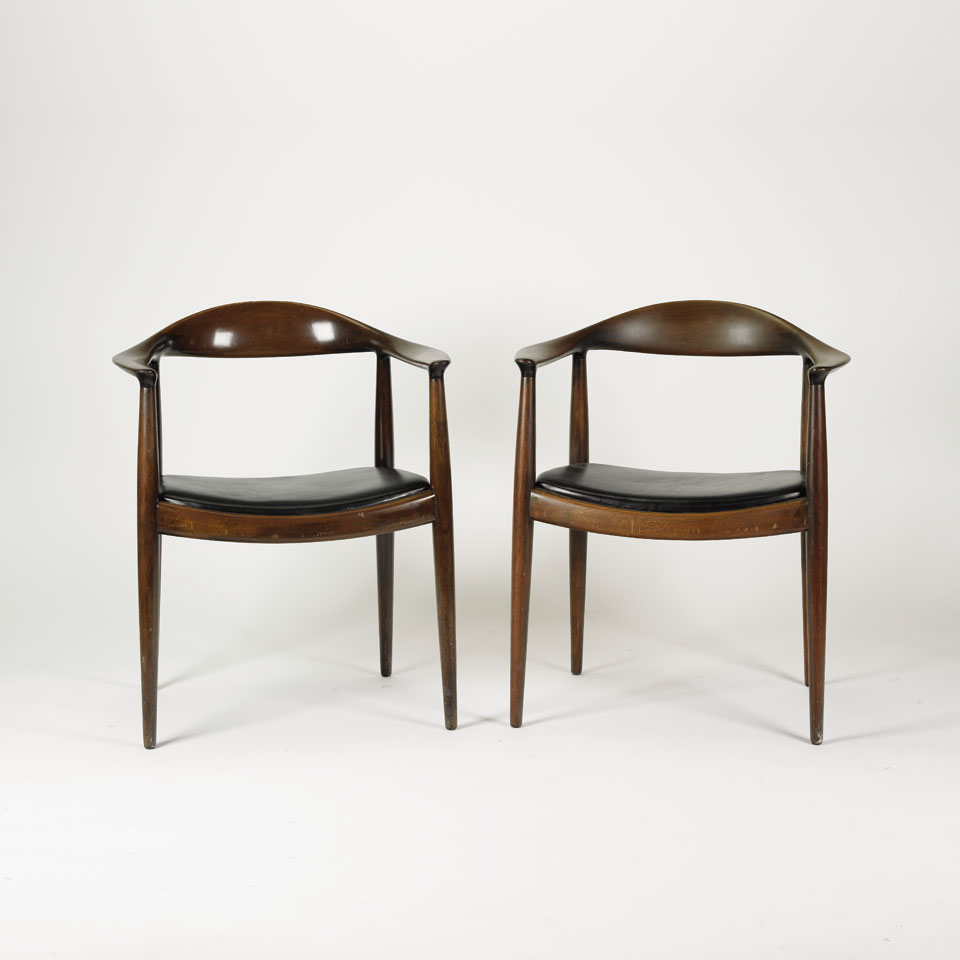 Appraisal: Hans Wegner Chair No set of four by Johannes Hansen